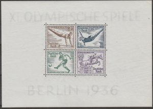 1936 - Olimpiadi di Berlino 2 foglietti n. ... 