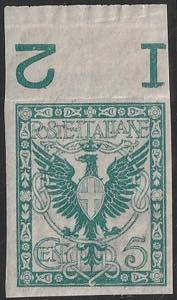1901 - Floreale c. 5 verde azzurro n. 70g ... 