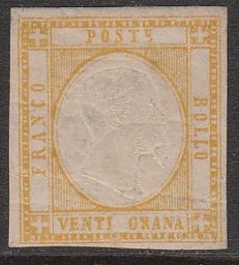 1861 - 20 gr. giallo arancio n. 23a. Cat. ... 