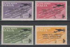 1934 - Volo Roma-Buenos Aires n. 56/59. Cat. ... 