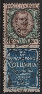 1924-25 - L. 1 Columbia n. 19. Cert. ... 