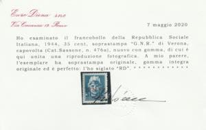 154 ** 1944 - 35 c. azzurro ... 