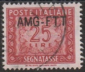 Segnatasse - 1954 L. 25 rosso bruno con ... 