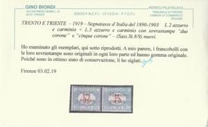 1922 - Segnatasse f.lli d’Italia ... 