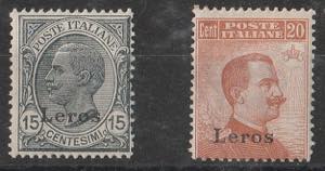 1921-22- Soprastampati “Lero” n. 10/11. ... 
