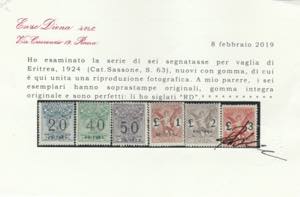 1924 - Segnatasse Vaglia - ... 
