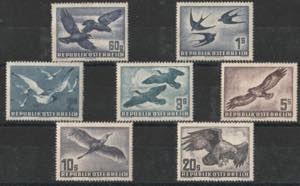 1950-53 - Posta aerea, uccelli n. 54/60. ... 