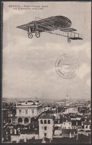 Cartolina viaggiata aviazione, Brescia - ... 
