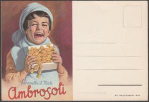 Cartolina pubblicitaria, Ambrosoli. SPL