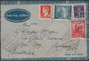 1936 - Lettera di posta aerea da Rassina ... 