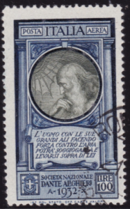 1932 - L. 100 azzurro, Dante n. 41. Cert. E. ... 