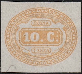 1863 - 10 c. giallo n. 1. Cert. E. Diena. ... 