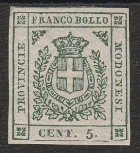 1859 - Governo Provvisorio 5 c. verde n. 12. ... 