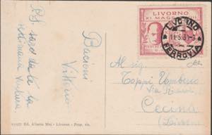 11/5/1930 - Cartolina da Livorno per Cecina, ... 