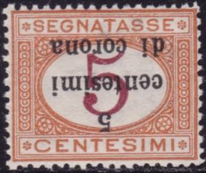 1919 - 5 c. su 5 c. arancio con soprastampa ... 