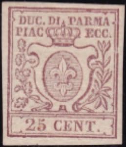 1859 - 25 c. bruno lilla n. 10. Cert. ... 