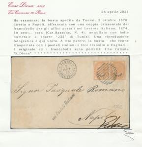 Lettera spedita da Tunisi il 2.10.1878 ... 