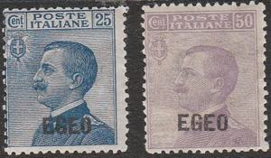 1912 - V. E. II soprastampati “EGEO” n. ... 