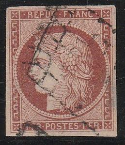 1849 - 1 franco carminio bruno annullato n. ... 