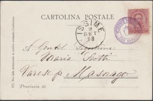 1898 Regno c. 10 su cartolina col rarissimo ... 