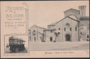 Cartolina 1910 ricordo di Bologna - Albergo ... 