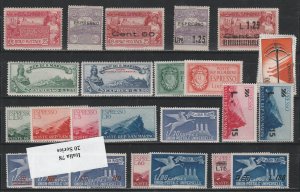 1907-1957 - 24 valori. Cat. € 364,00. SPL