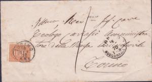 1870 - Lettera da Torino per città ... 