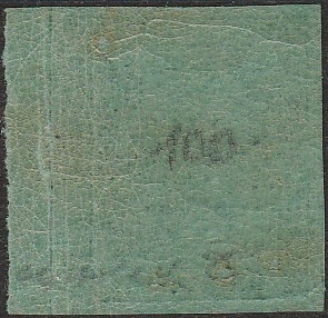 1852 - 5 c. verde oliva con punto ... 