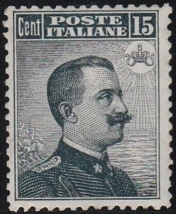 1909 - Vittorio Emanuele III, 15 c. grigio ... 