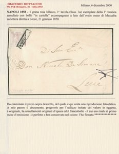 Lettera da Castellaneta per Lecce ... 