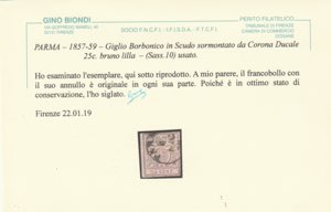 1857 - Giglio borbonico, 25 c. ... 