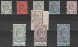 1903 - Effige di Edoardo VII n. 37/45, la ... 