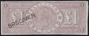 1870 - Francobollo per Telegrafo £. 1 bruno ... 