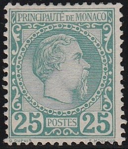 1885 - Effige Principe Carlo III 25 c. verde ... 