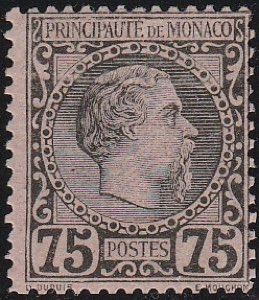 1885 - Effige Principe Carlo III 75 c. nero ... 