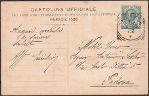8/8/1909 - Cartolina ufficiale dell’ ... 