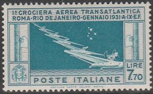 1930 - Crociera, Balbo L.7,70 n. 25 Cat. € ... 