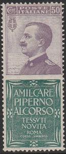 1924-25 - 50 c. Piperno n. 13. Cert. ... 