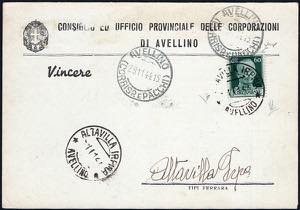 29/11/1944 - Cartolina da Avellino per ... 