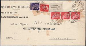 3/7/1945 - Lettera raccomandata da Genova ... 