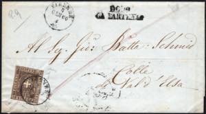 5/1/1860 - Lettera da Firenze per Colle Val ... 