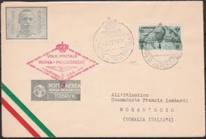9.11.1934 - Aerogramma Tobruk - Mogadiscio, ... 