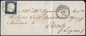 11/3/1862 - Lettera da Genova per Varese ... 