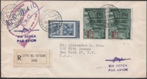 9/12/1952 - Lettera di posta aerea diretta ... 