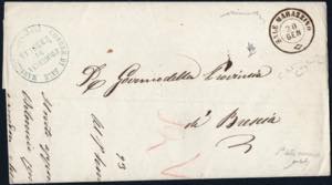 20/1/1861 - Lettera in franchigia da Sale ... 