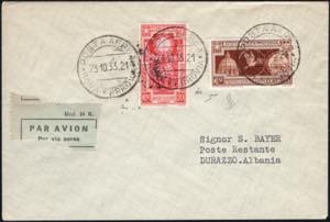 23/10/1933 - Lettera per via aerea da Roma ... 