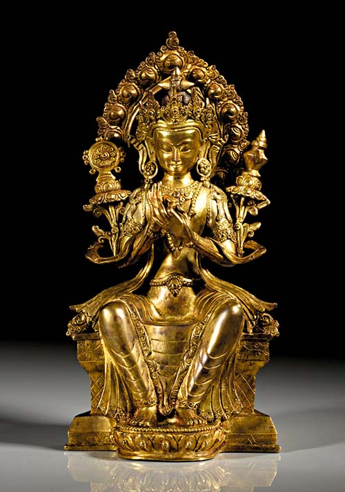 Sitzende Statue der Buddha ... 