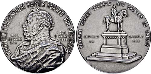 ERFURT, STADT   Medaille 1899 ... 
