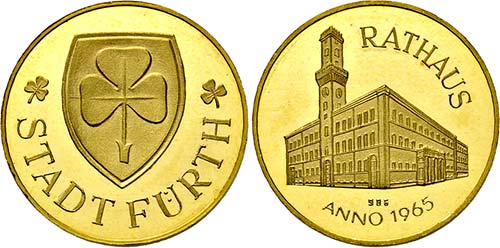 FÜRTH, STADT   Goldmedaille 1965 ... 