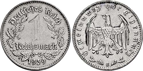 Wien.1 Reichsmark 1939 B. Entwurf ... 